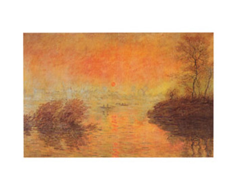 Tramonto Sulla Senna - Claude Monet Paintings